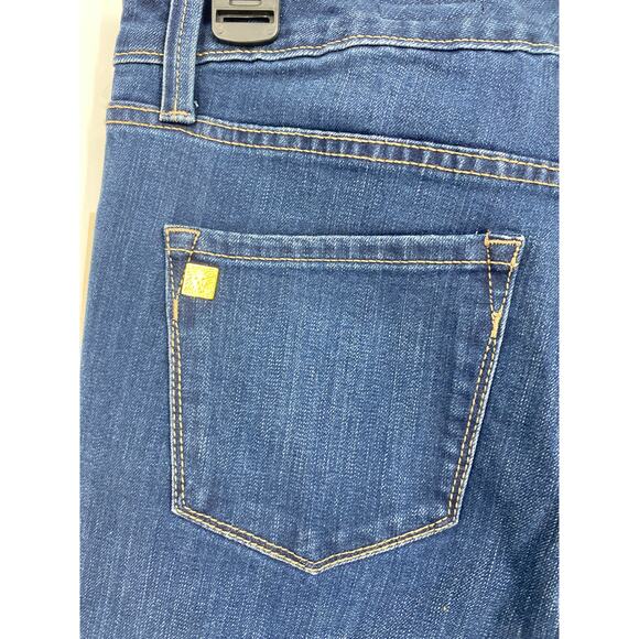 Anne Klein Womens High Rise Slim Boot Blue Denim Jeans NEW Size 10P - Picture 9 of 11
